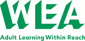 WEA, Adult learning within reach, vector, logo